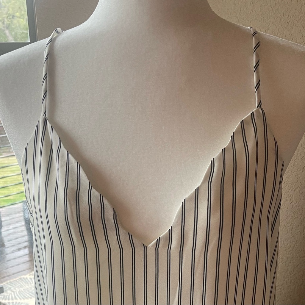 Nwt -Camisole -Striped Black And Cream From Nordstrom Rack